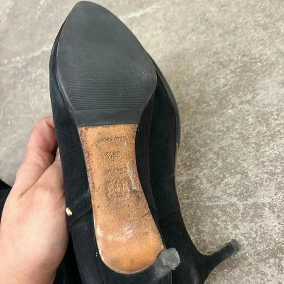 Bruno magli  suede kitten heels pointy toe boots - Picture 4 of 6